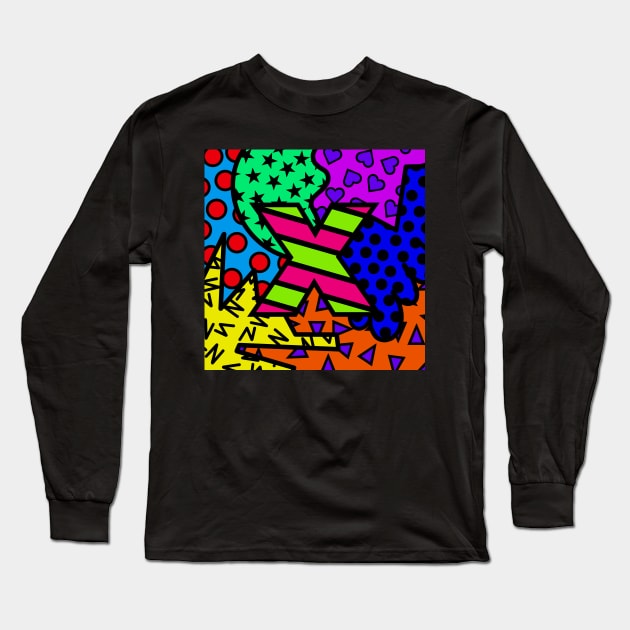 Alphabet Series - Letter X - Bright and Bold Initial Letters Long Sleeve T-Shirt by JossSperdutoArt